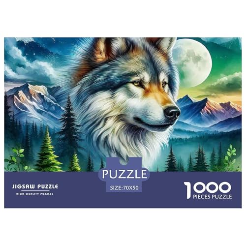 Wolf 1000 Teile Puzzle Tier Für Kinder Ab 12 Jahren Herausforderung Detailreich Spielzeug Lernspiel 70x50cm/1000pcs Wolf 1000 Teile Puzzle Tier Für Kinder Ab 12 Jahren Herausforderung Detailreich Spielzeug Lernspiel 70x50cm/1000pcs von OJASDBDJE