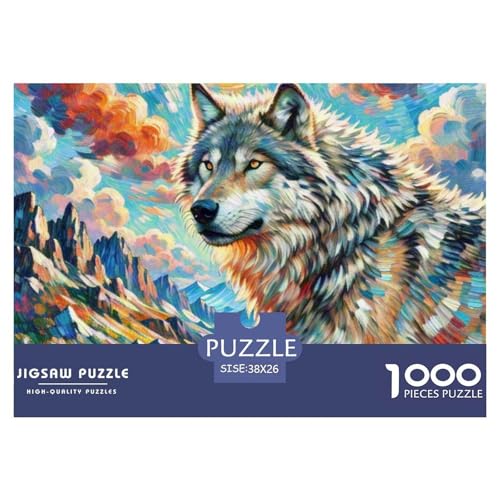Wolf 1000 Teile Puzzle Tiere Für Die Ganze Familie Herausforderung Detailreich Spaß Pädagogisches Spiel 38x26cm/1000pcs von OJASDBDJE