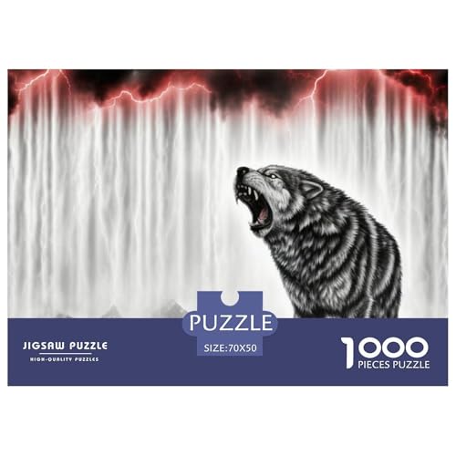 Wolf 1000 Teile Puzzle Tiere Für Kinder Ab 12 Jahren Herausforderung Detailreich Spielzeug Lernspiel 70x50cm/1000pcs von OJASDBDJE