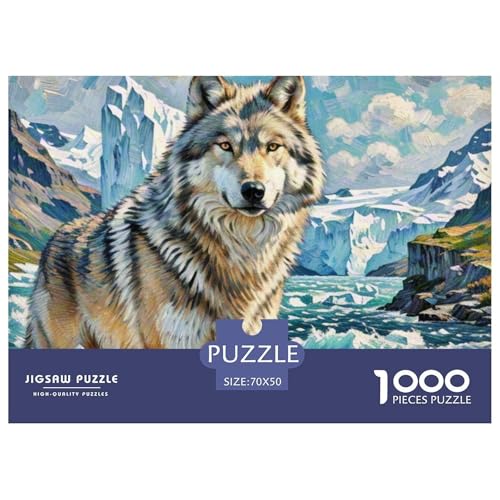Wolf 1000 Teile Puzzle Tiere Für Kinder Ab 12 Jahren Herausforderung Detailreich Spielzeug Pädagogisches Spiel 70x50cm/1000pcs von OJASDBDJE
