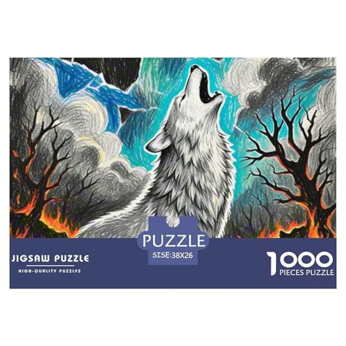 Wolf 1000 Teile Puzzle Tiere Für Kinder Ab 12 Jahren Herausforderung Premium-Qualität Spaß Lernspiel 38x26cm/1000pcs Wolf 1000 Teile Puzzle Tiere Für Kinder Ab 12 Jahren Herausforderung Premium-Qualität Spaß Lernspiel 38x26cm/1000pcs von OJASDBDJE