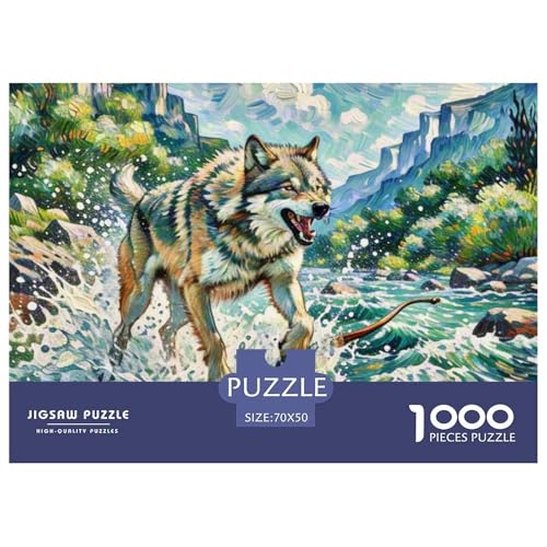 Wolf 1000 Teile Puzzle Tiere Geschenke Für Frauen/Männer Entspannend Detailreich Spielzeug Lernspiel 70x50cm/1000pcs Wolf 1000 Teile Puzzle Tiere Geschenke Für Frauen/Männer Entspannend Detailreich Spielzeug Lernspiel 70x50cm/1000pcs von OJASDBDJE