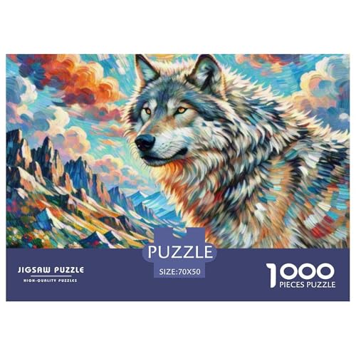 Wolf 1000 Teile Puzzle Tiere Geschenke Für Frauen/Männer Entspannend Detailreich Spielzeug Lernspiel 70x50cm/1000pcs Wolf 1000 Teile Puzzle Tiere Geschenke Für Frauen/Männer Entspannend Detailreich Spielzeug Lernspiel 70x50cm/1000pcs von OJASDBDJE