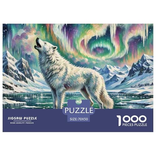 Wolf 1000 Teile Puzzle Tiere Geschenke Für Frauen/Männer Entspannend Detailreich Spielzeug Pädagogisches Spiel 70x50cm/1000pcs Wolf 1000 Teile Puzzle Tiere Geschenke Für Frauen/Männer Entspannend Detailreich Spielzeug Pädagogisches Spiel 70x50cm/1000pcs von OJASDBDJE