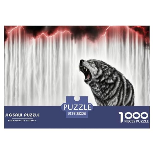 Wolf 1000 Teile Puzzle Tiere Geschenke Für Frauen/Männer Herausforderung Detailreich Spielzeug Pädagogisches Spiel 38x26cm/1000pcs von OJASDBDJE