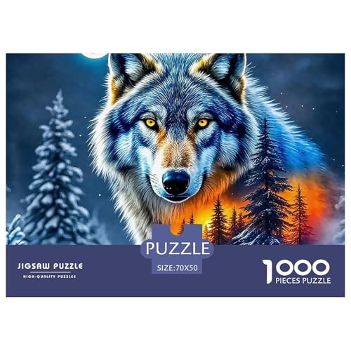 Wolf 1000 Teile Puzzles Tier Für Kinder Ab 12 Jahren Entspannend Detailreich Spielzeug Pädagogisches Spiel 70x50cm/1000pcs Wolf 1000 Teile Puzzles Tier Für Kinder Ab 12 Jahren Entspannend Detailreich Spielzeug Pädagogisches Spiel 70x50cm/1000pcs von OJASDBDJE