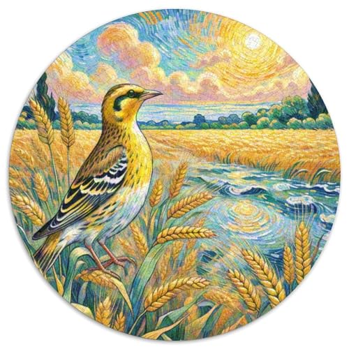 Yellowhammer 1000 Teile Puzzle Vogel Circular Puzzle Geeignet Ab 12 Jahren Pädagogisches Für Erwachsene Kinder Buntes Tier Geschenke 1000pcs (67.5x67.5cm) von OJASDBDJE