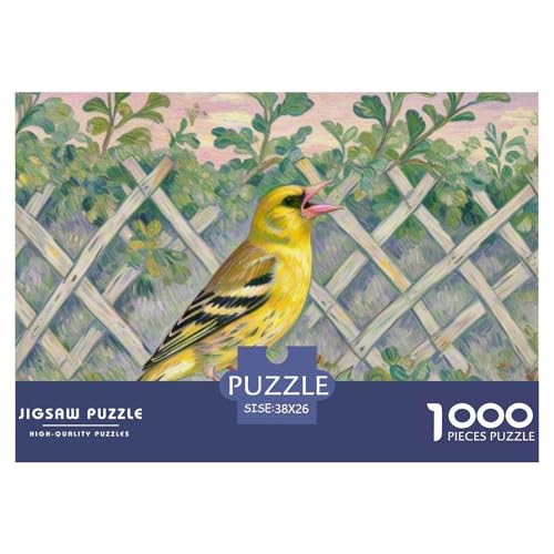 Yellowhammer 1000 Teile Puzzle Vogel Für Die Ganze Familie Herausforderung Premium-Qualität Spaß Lernspiel 38x26cm/1000pcs von OJASDBDJE