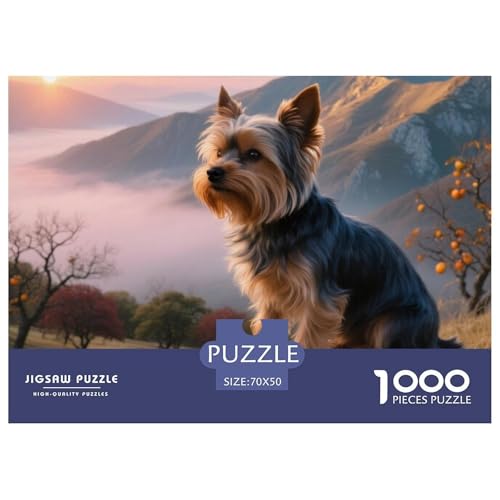 Yorkshire Terrier 1000 Teile Puzzle Haustier Hund Für Kinder Ab 12 Jahren Entspannend Premium-Qualität Spaß Pädagogisches Spiel 70x50cm/1000pcs von OJASDBDJE