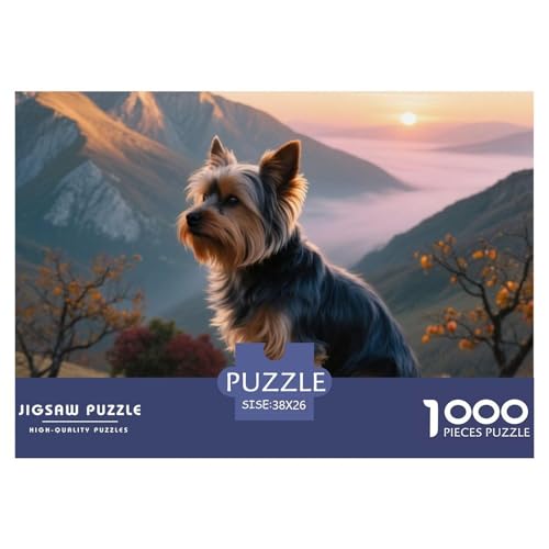Yorkshire Terrier 1000 Teile Puzzle Haustier Hund Für Kinder Ab 12 Jahren Entspannend Premium-Qualität Spielzeug Lernspiel 38x26cm/1000pcs von OJASDBDJE