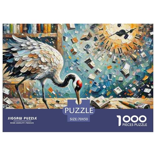 Zeitverheilender Kran 1000 Teile Puzzles Magische Fantasie Für Kinder Ab 12 Jahren Entspannend Detailreich Spaß Lernspiel 70x50cm/1000pcs von OJASDBDJE
