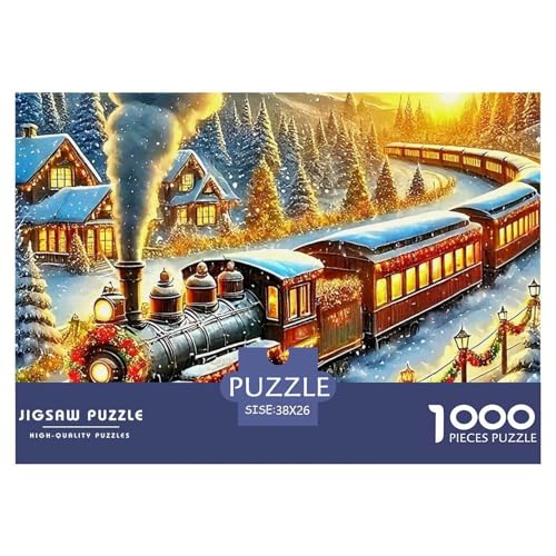 Zug 1000 Teile Puzzle Fantasie Für Die Ganze Familie Herausforderung Detailreich Spaß Pädagogisches Spiel 38x26cm/1000pcs von OJASDBDJE