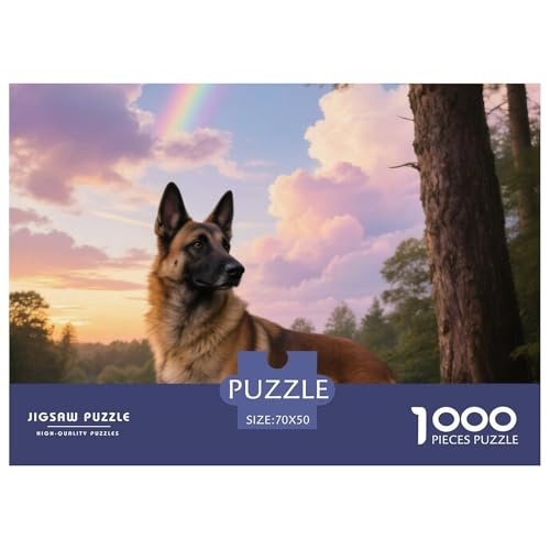 belgischer Malinois 1000 Teile Puzzle Haustier Hund Für Kinder Ab 12 Jahren Entspannend Detailreich Spielzeug Pädagogisches Spiel 70x50cm/1000pcs von OJASDBDJE