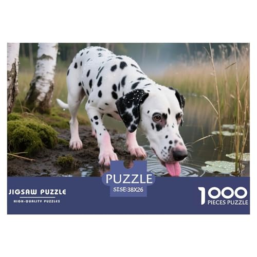 dalmatischen 1000 Teile Puzzle Haustier Hund Für Die Ganze Familie Entspannend Detailreich Spaß Lernspiel 38x26cm/1000pcs von OJASDBDJE