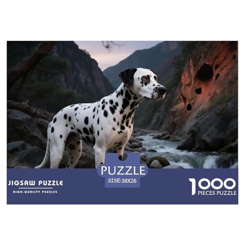 dalmatischen 1000 Teile Puzzle Haustier Hund Für Die Ganze Familie Herausforderung Premium-Qualität Spielzeug Pädagogisches Spiel 38x26cm/1000pcs von OJASDBDJE