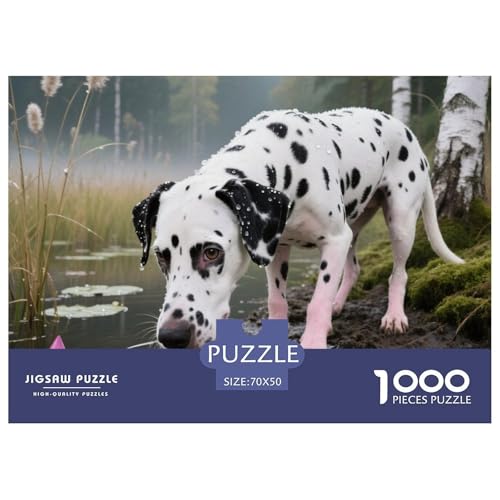 dalmatischen 1000 Teile Puzzle Haustier Hund Für Kinder Ab 12 Jahren Herausforderung Premium-Qualität Spielzeug Lernspiel 70x50cm/1000pcs von OJASDBDJE