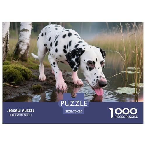 dalmatischen 1000 Teile Puzzle Haustier Hund Geschenke Für Frauen/Männer Herausforderung Detailreich Spielzeug Lernspiel 70x50cm/1000pcs von OJASDBDJE