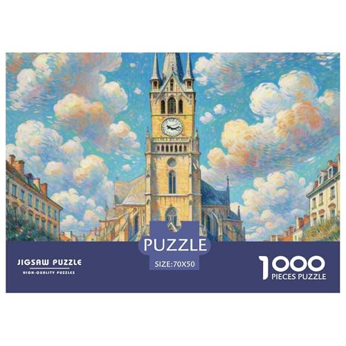 gotische Kirche 1000 Teile Puzzle Architektur Für Kinder Ab 12 Jahren Entspannend Detailreich Spielzeug Pädagogisches Spiel 70x50cm/1000pcs von OJASDBDJE