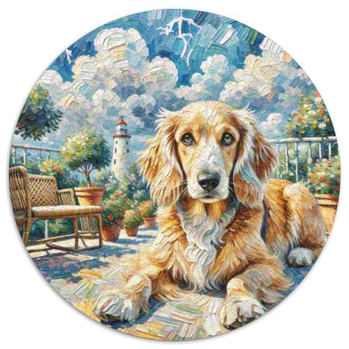 havanesisch Mit 1000 Teilen Puzzle Tierhund Rundes Puzzle Geeignet Ab 12 Jahren Pädagogisches Für Erwachsene Kinder Buntes Tier Geschenke 1000pcs (67.5x67.5cm) von OJASDBDJE