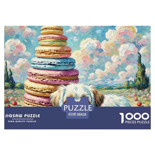maltesisch 1000 Teile Puzzle Haustier Hund Geschenke Für Frauen/Männer Herausforderung Detailreich Spielzeug Lernspiel 38x26cm/1000pcs von OJASDBDJE