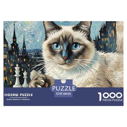 siamischen 1000 Teile Puzzles Pet Katze Für Kinder Ab 12 Jahren Entspannend Detailreich Spielzeug Lernspiel 38x26cm/1000pcs siamischen 1000 Teile Puzzles Pet Katze Für Kinder Ab 12 Jahren Entspannend Detailreich Spielzeug Lernspiel 38x26cm/1000pcs von OJASDBDJE