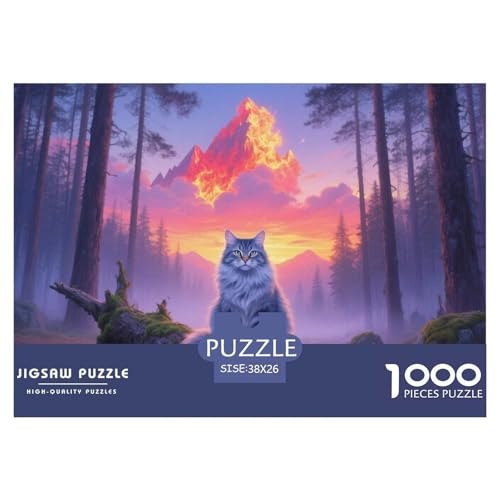 sibirischen 1000 Teile Puzzle Pet Katze Für Die Ganze Familie Entspannend Detailreich Spaß Lernspiel 38x26cm/1000pcs von OJASDBDJE