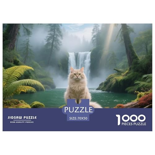 sibirischen 1000 Teile Puzzle Pet Katze Für Kinder Ab 12 Jahren Entspannend Detailreich Spielzeug Lernspiel 70x50cm/1000pcs von OJASDBDJE