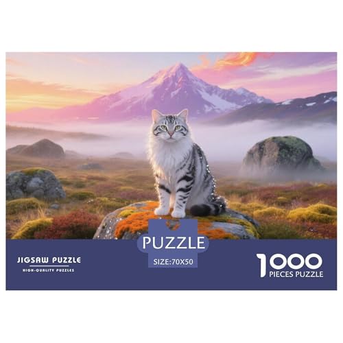 sibirischen 1000 Teile Puzzle Pet Katze Für Kinder Ab 12 Jahren Herausforderung Detailreich Spielzeug Lernspiel 70x50cm/1000pcs von OJASDBDJE