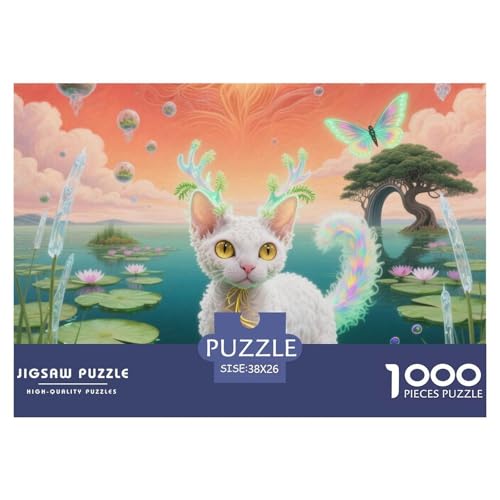 von Devon Rex 1000 Teile Puzzle Pet Katze Für Die Ganze Familie Herausforderung Detailreich Spielzeug Pädagogisches Spiel 38x26cm/1000pcs von OJASDBDJE