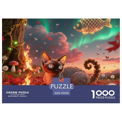 von Devon Rex 1000 Teile Puzzle Pet Katze Für Kinder Ab 12 Jahren Entspannend Premium-Qualität Spaß Lernspiel 70x50cm/1000pcs von OJASDBDJE