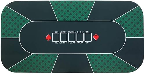 Pokermatte, Professionelle Pokermatte, Tragbares Pokertisch-Layout Aus Gummi for 8 Spieler Mit Tragetasche for Karten Und Pokerspiele von OJIJO