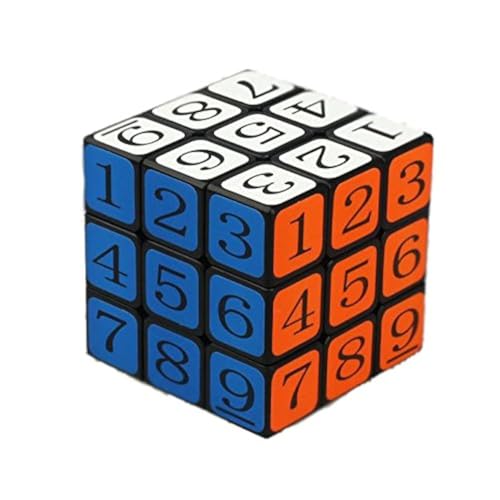 OJIN Anzahl Geschwindigkeit Cube Puzzle 3x3x3 3 Schichten glatt Bildung Digital 1-9 Cube Twist (Schwarz) von OJIN