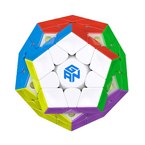 OJIN Ganspuzzle GAN Megaminx M 3x3 Megaminx Dodekaeder JingLing Cube 3x3 Puzzle mit einem Würfelbeutel (Stickerless) von OJIN