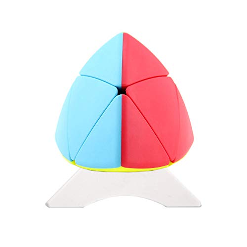 OJIN MO FANG GE Megamorphix 2x2 Aufkleberloser Würfel MoFangGe Gigamorphix 2x2 Vierachsiger Tetraeder-Reisknödel-Puzzle-Würfel mit einem Würfel-Stativ (2x2) von Oostifun