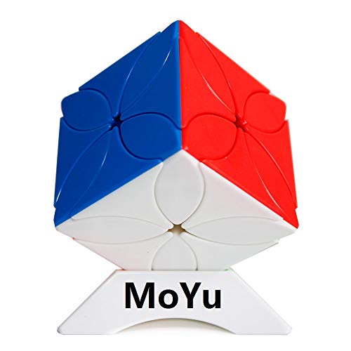 OJIN MoYu MOFANGJIAOSHI Cubing Classroom MFJS Meilong Four Leaf Clover Cube Cubing Classroom Twisty Puzzle Cube Brain Teaser Puzzle with One Cube Tripod (Stickerless) von OJIN