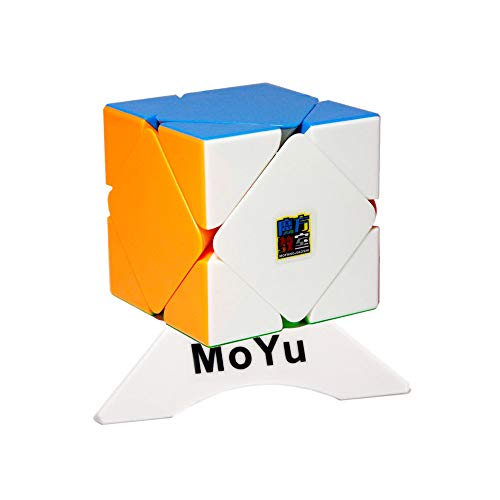 OJIN MoYu MOFANGJIAOSHI WÜRFELKLASSENRAUM MFJS Meilong Skewb Cubing Klassenzimmer Twisty Puzzle Würfel Brain Teaser Puzzle mit einem Würfelstativ (Stickerless) von OJIN