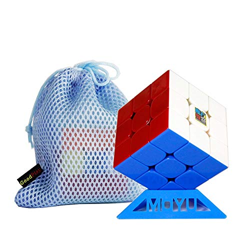 OJIN MoYu MoFang JiaoShi MF3RS3M 3x3x3 Magic Cube Cubing Klassenzimmer MF3 RS3 M V3 3X3 Geschwindigkeitswürfel mit Einem Würfelstativ und Würfelbeutel (Stickerless) von OJIN
