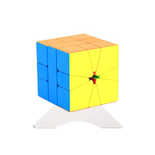 OJIN MoYu MoFang JiaoShi MFJS Meilong Square-1 Spezialwürfel Würfel Klassenzimmer SQ-1 Reibungslos schnell Twsit Puzzle Brain Teaser Würfelpuzzle mit einem Würfelstativ (Stickerless) von OJIN