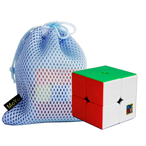 OJIN MoYu MoFang JiaoShi Meilong M Würfel 2x2 Würfel Würfel Klassenzimmer Meilong 2 M 2x2x2 Reibungsloses Rätsel Brain Teaser Würfel Puzzle mit einem Würfelbeutel (2X2 Mehrfarbig) von Oostifun