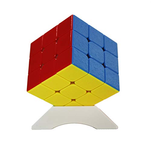 OJIN Herr M 3x3 Gem Baoshi Magnetische Geschwindigkeit Speed Cube Brain Teaser Twist Puzzle mit Einem Würfel Stativ (Stickerless) von OJIN