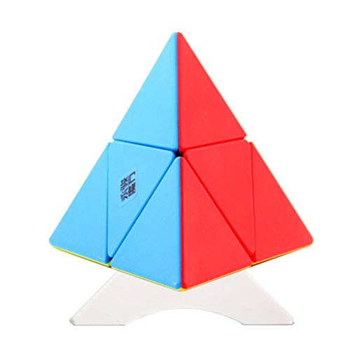 OJIN YongJun YJ 2x2 Pyramide Glattes Pyraminx 2x2 Würfelpuzzle Pyramidendreieck Vierachsiges Tetraeder-Puzzle Pyraminx mit einem Würfelstativ (Stickerless) von Oostifun