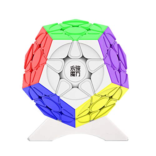 OJIN YongJun YJ YuHu M 12 Oberfläche 3x3 Megaminx M Dodekaederwürfel Gigaminx Megaminx Smooth Twist Puzzle Würfelpuzzle mit einem Würfelstativ (Stickerless) von Oostifun