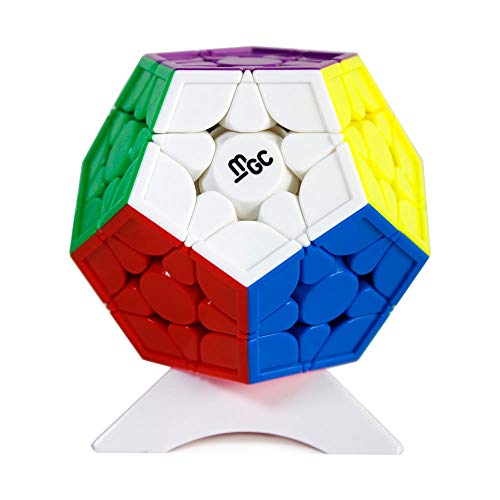 OJIN Yongjun YJ MGC 3x3 Megaminx M Dodekaeder Glatte Drehung Puzzlewürfel Spezielle Spielzeuge mit einem Würfelstativ (Stickerless) von OJIN