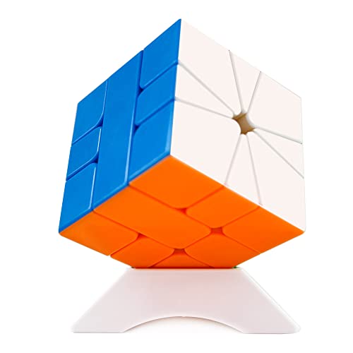OJIN YuXin Kleine Magie SQ1 M Cube Quadrat-1 M SQ 1 die verbesserte Version M Reibungslos schnelles Twsit-Puzzle Denkaufgabe Würfel mit einem Würfelstativ (Stickerless) von OJIN