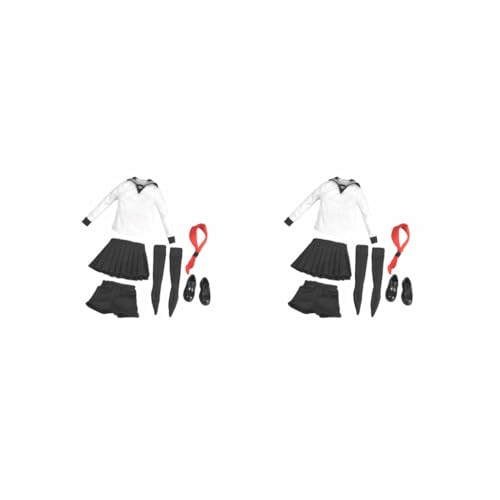 Damen-Schuluniform-Outfit für 30,5 cm große Soldaten-Figuren, 2 Stück Damen-Schuluniform-Outfit für 30,5 cm große Soldaten-Figuren, 2 Stück von OJREEUB