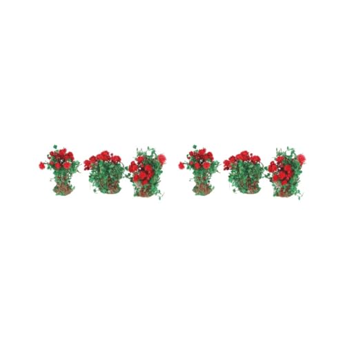 OJREEUB 2 Set mit 3 x Miniatur-Blume, DIY-Modellbau, Landschaft, künstliche Blume, Rose, Blume, 4 cm OJREEUB 2 Set mit 3 x Miniatur-Blume, DIY-Modellbau, Landschaft, künstliche Blume, Rose, Blume, 4 cm von OJREEUB