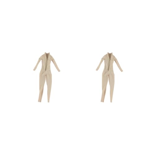 OJREEUB 2 Set mit Actionfiguren im Maßstab 1:6, Jumpsuit, Puppen-Outfits für 30,5 cm große Actionfiguren, Geschenke, Hautton, Kleiderlänge 23 cm von OJREEUB