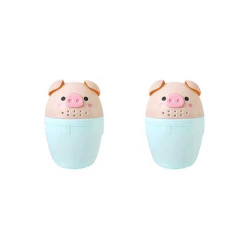 OJREEUB 2 Set mit niedlichen Shampoo-Spülbechern, Badezimmer-Zubehör, Cartoon-Schweine-Form, Badespüler, Grün OJREEUB 2 Set mit niedlichen Shampoo-Spülbechern, Badezimmer-Zubehör, Cartoon-Schweine-Form, Badespüler, Grün von OJREEUB