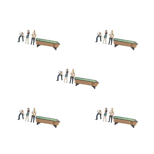 OJREEUB 5 Set mit 1/64 Maßstab Menschen Figur Harz Sand Tisch Layout Dekoration Miniaturszenen von OJREEUB