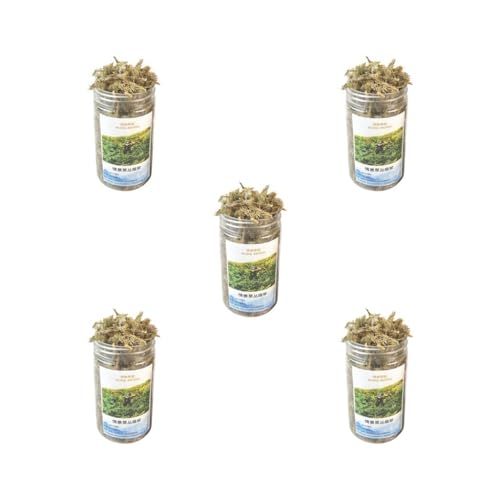 OJREEUB 5er-Set Cluster-Grasbüschel Miniatur-Dioramen, statisches Miniatur-Grasmodell für 1:35, gelb, 10 x 5,5 cm von OJREEUB